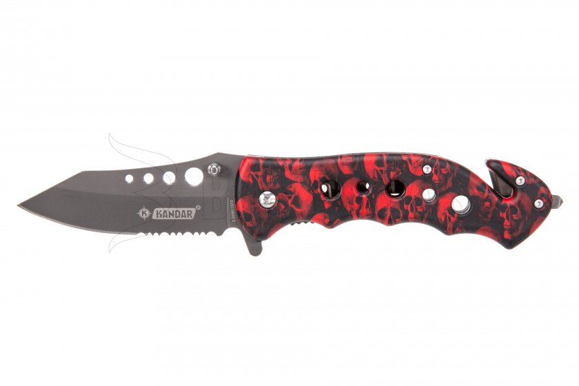 Messer Kandar N481 red skull