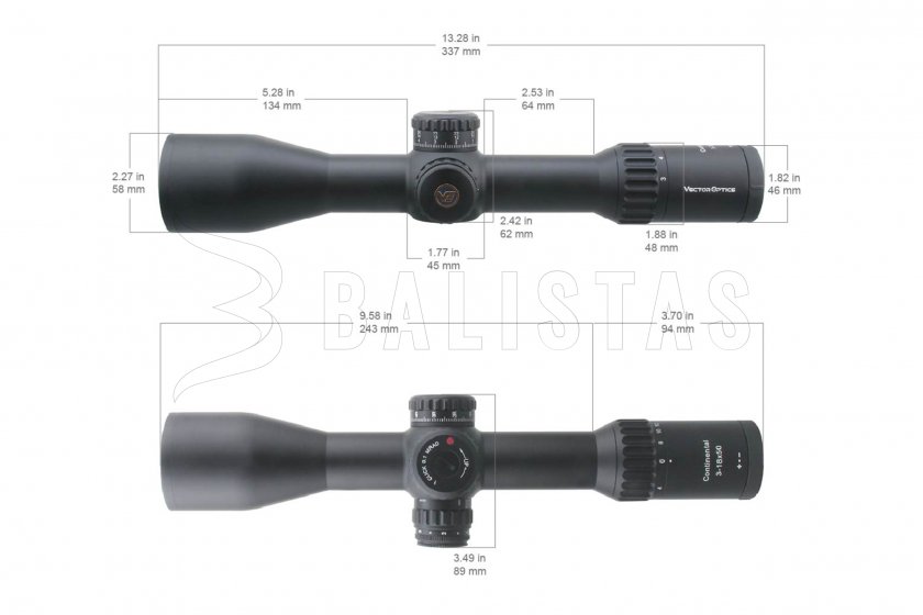 Zielfernrohr Vector Optics Continental x6 3-18x50 Tactical FFP VCT-34FFP