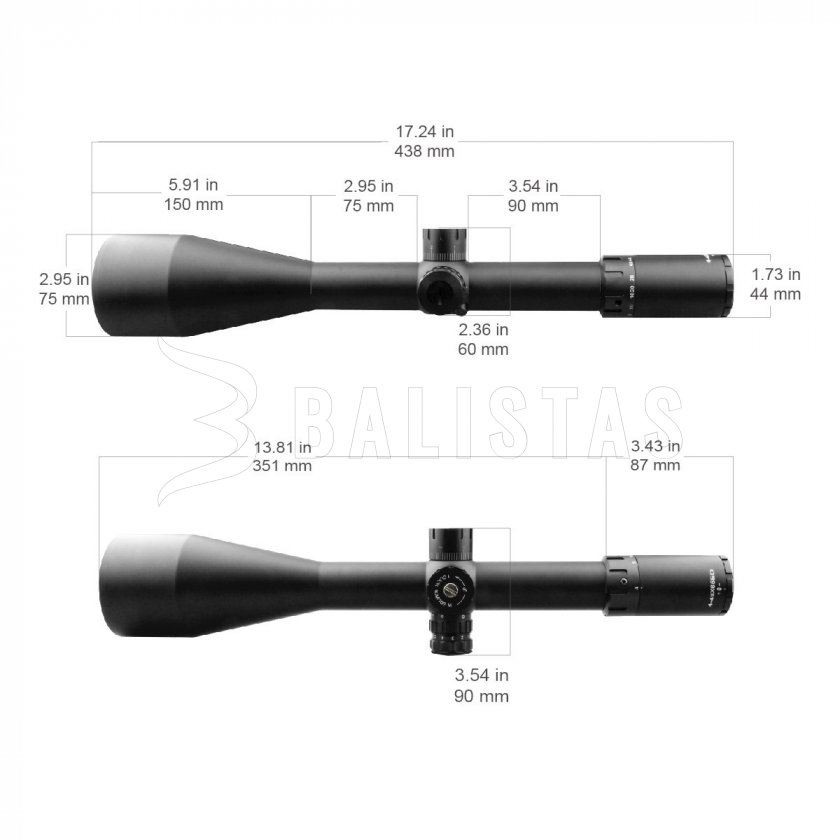 Zielfernrohr Vector Optics Zalem 4-48x65 ED SFP BDC MOA