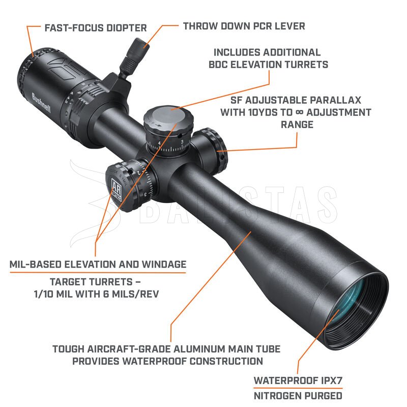 Zielfernrohr Bushnell AR Optics 4,5-18x40mm Windhold MRAD