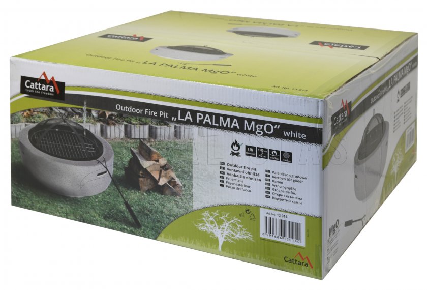 Feuerstelle LA PALMA weiß MgO