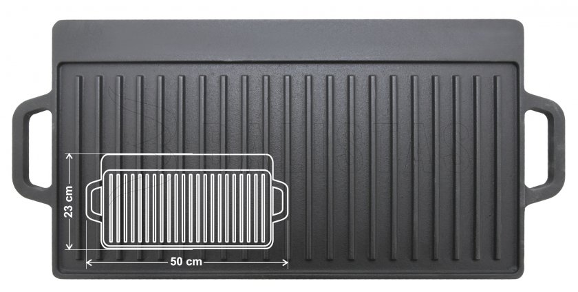 Grillplatte beidseitig 50x23x1,4cm
