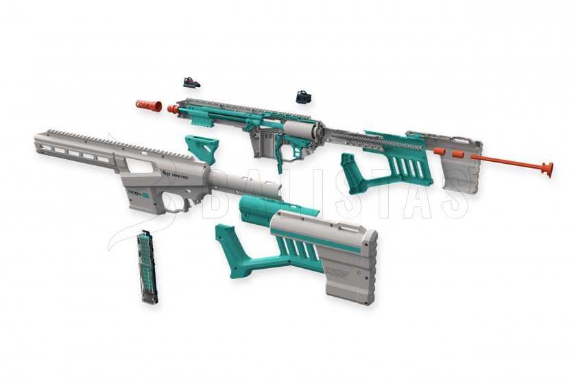 Blaster-Gewehr Game Face Trion für Schaumstoff-Munition rot