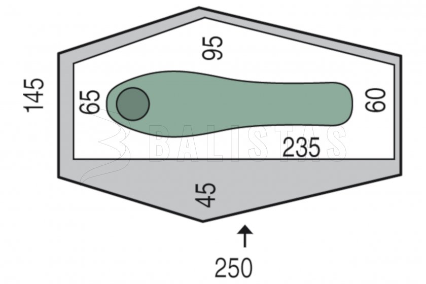 Zelt Pinguin Echo 1 DAC Grün