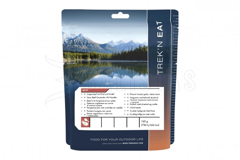 Pikantes Rindergulasch mit Nudeln Trek'n Eat