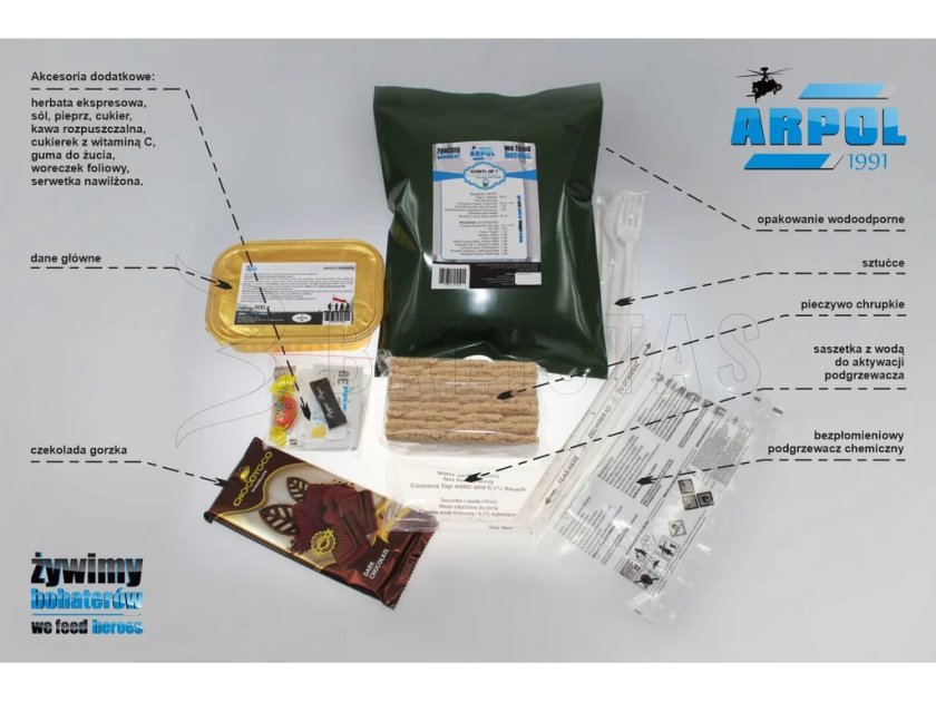 Tagespaket mit 3 Mahlzeiten Arpol PC Land 2 MRE 5