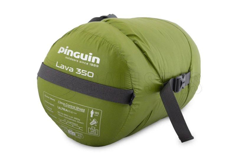 Schlafsack Pinguin Lava 350 175cm grün links 6