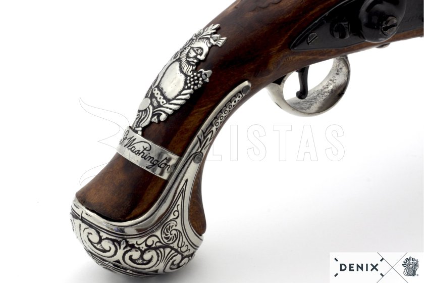 Replik einer Steinschlosspistole von General George Washington, England 18. Jh. 11
