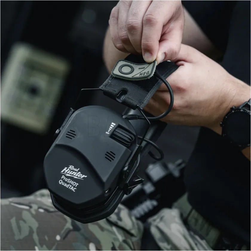 Aktiver Gehörschutz RealHunter Active ProSHOT QuadTAC Schwarz 10
