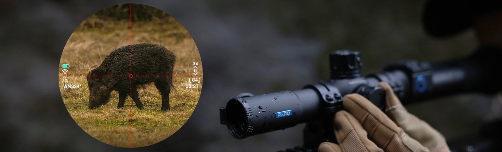 Zielfernrohr mit Nachtsicht PARD Night Stalker MINI Text 3